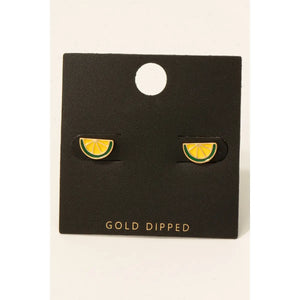 Lime Stud Earrings