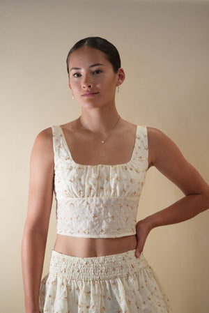 Amorino Floral Crop Top (2 Colors)