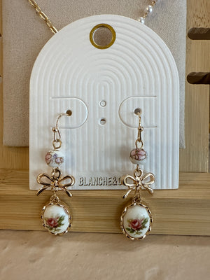 Pink Shabby Chic Earrings