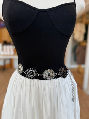 Black Sunburst Concho Belt