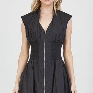 Midnight Zip Midi Dress