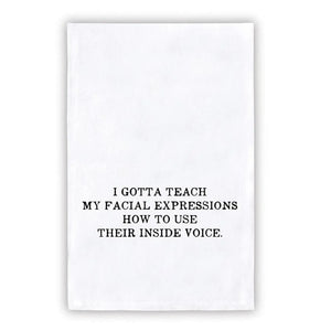 Facial Expressions Tea Towel