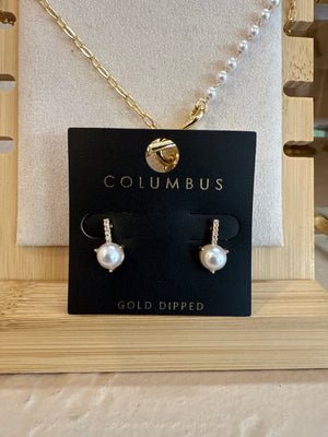 Pearl Drop Earrings GD