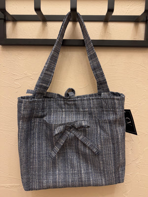 Blue Tweed Handmade Tote Bag