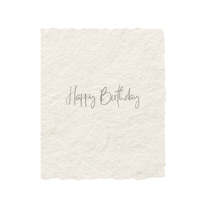 Happy Birthday - Letterpress Eco Friendly Card