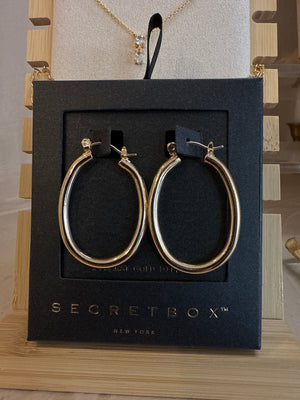 Golden Luxe Oval Hoops