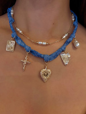 Haven & Denim Charm Necklace Set