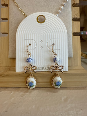 Blue Shabby Chic Earrings