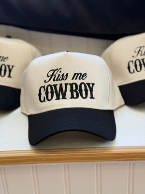 Black Kiss Me Cowboy Hat