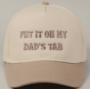 Put it on my Dads Tab Hat
