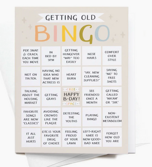 Getting Old Bingo Greeting Card