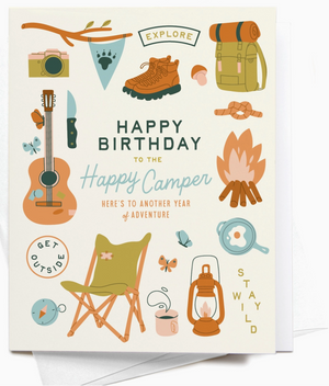 Happy Birthday To the Happy Camper Greeting Card