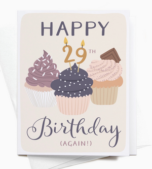 Happy 29th Birthday Again Greeting Card