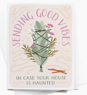 Sending Good Vibes Smudge Stick Greeting Card