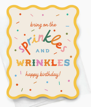 Wavy Die Cut Sprinkles and Wrinkles Notecard