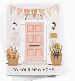 Welcome To Your New Home Door Greeting Card