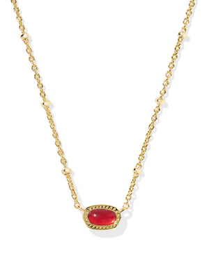 MINI ELISA RED ILLUSION PENDANT NECKLACE