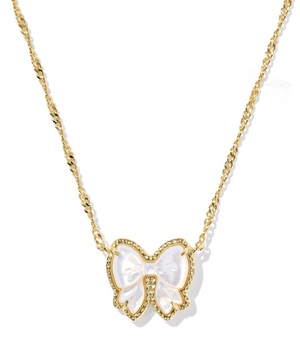 HALEY BOW SHORT PENDANT NECKLACE