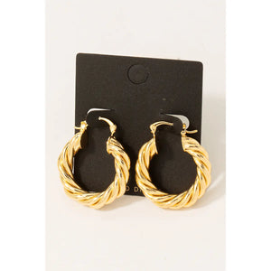 Tight Braided Hoop Earrings | 14k Gold Dipped