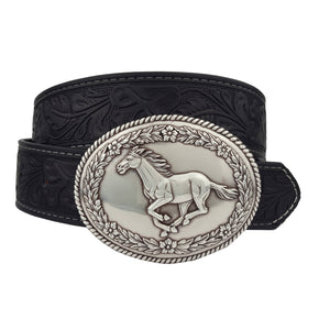 Silver Western Horse Belt