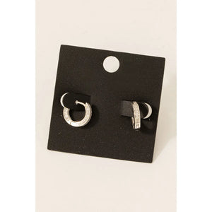 Pave Hoop Mini Earrings