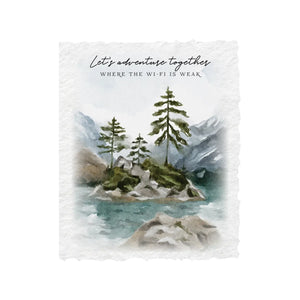 let's Adventure Together - Letterpress Eco Friendly Card