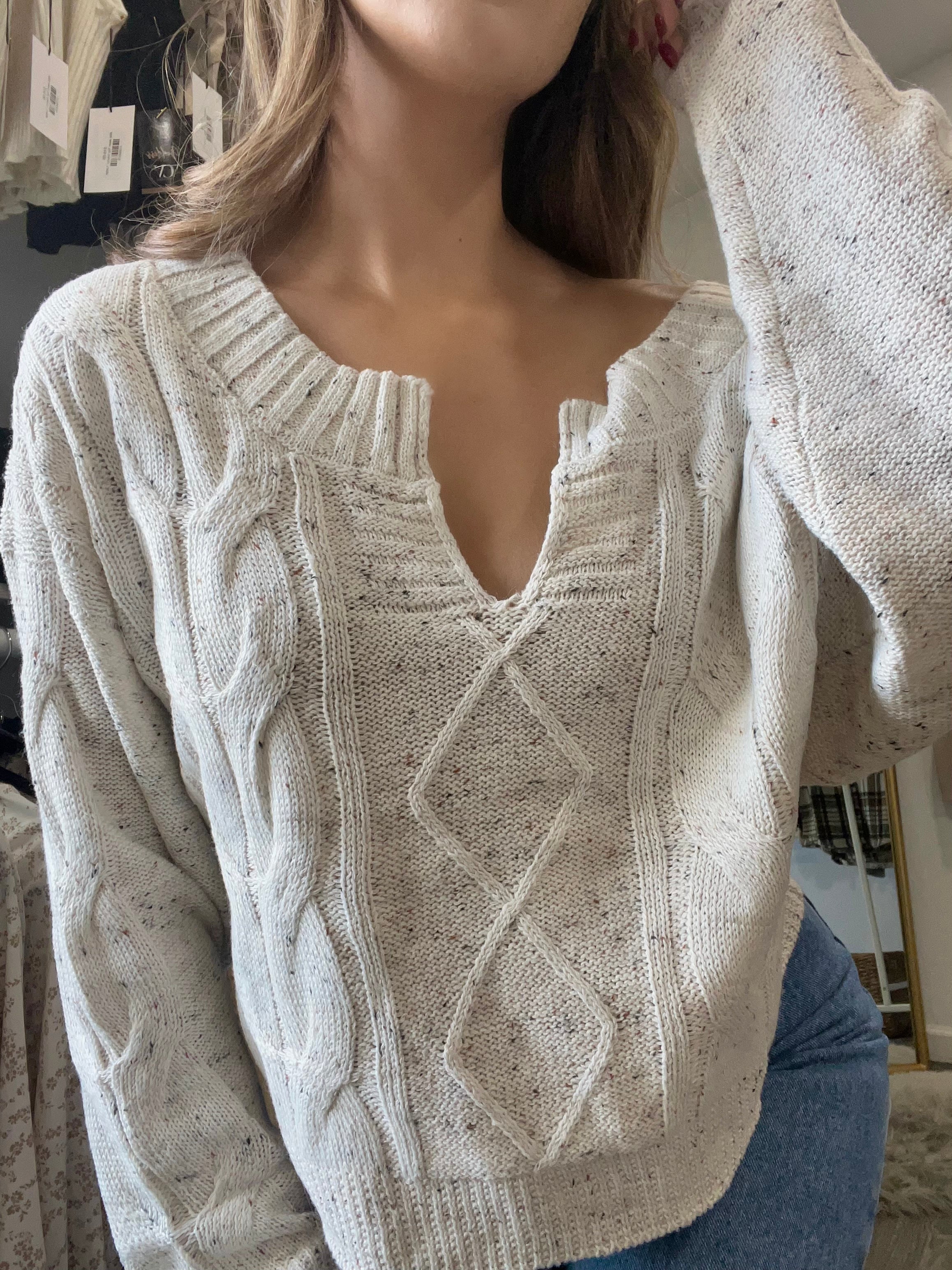 Maribella Oatmeal Oversized Sweater